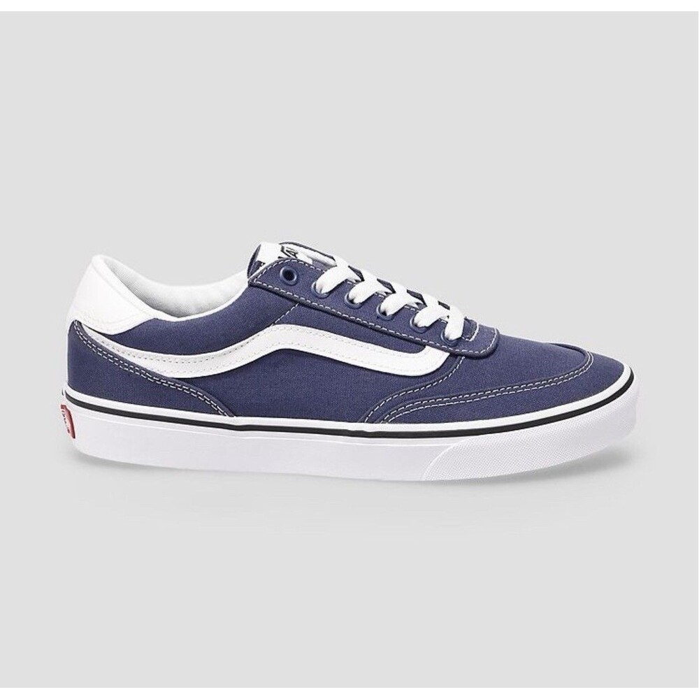 VANS Brooklyn LS Skate Sneakers Size 10.5 Deep Twilight / White (VN000D7QEMT)